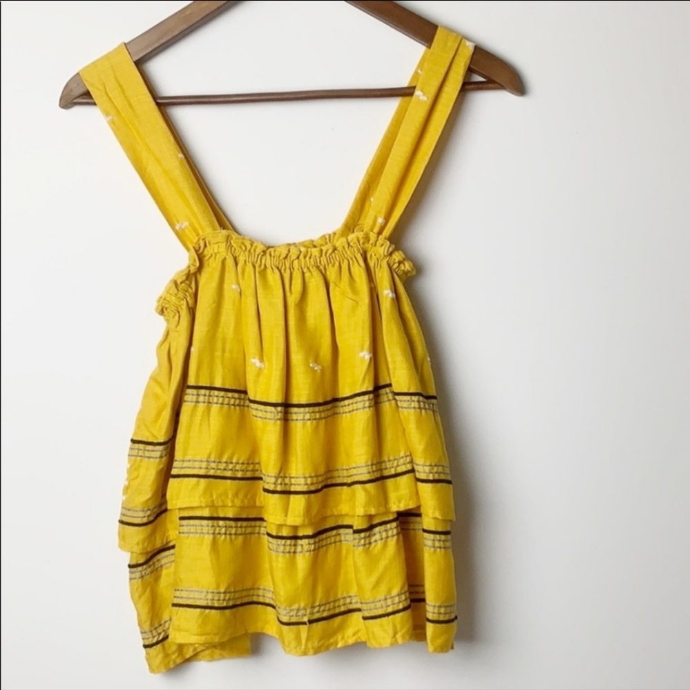 Anthropologie Piper by Townsend Mustard Tank
